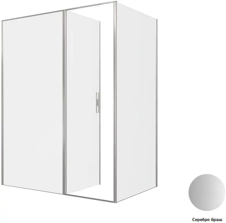 Душевой уголок Allen Brau Priority 160x100 3.31038.BA + 3.31047.BA серебро браш фото 4