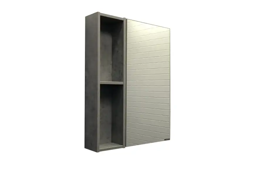 Зеркало-шкаф Comforty Осло 60 Бетон светлый, 00-00006490 фото 1