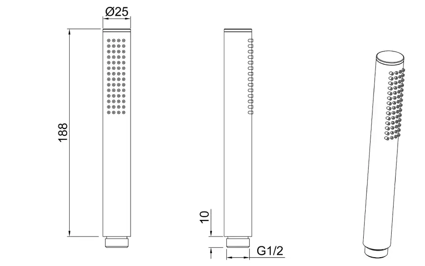 Душевая лейка Allen Brau Priority 5.31020-BN никель браш фото 2