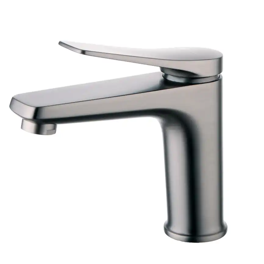 Смеситель для раковины Lemark Bronx LM3706GM, однорычажный, цвет Графит брашированный фото 1