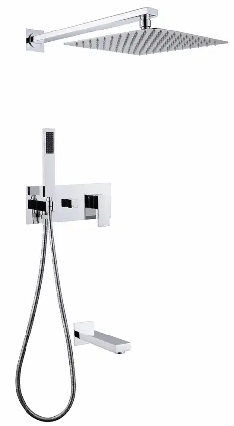 Душевая система ABBER Daheim AF8217 скрытого монтажа с изливом, хром фото 1