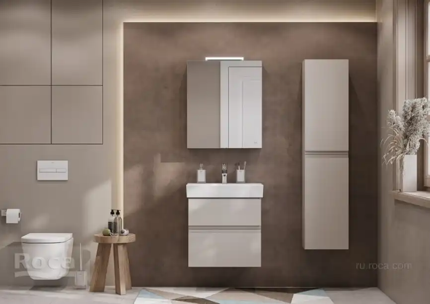 Тумбы под раковину Roca Oleta 60 A857639515 подвесная, цвет, Капучино фото 8