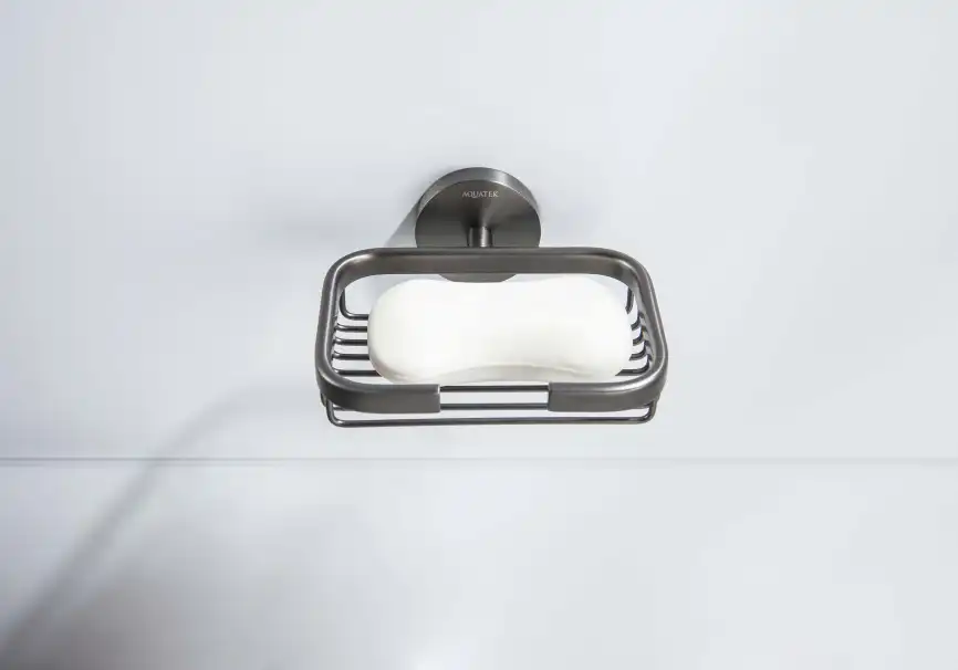 Мыльница для ванной Aquatek Бетта AQ4633BGM, Оружейная сталь фото 4