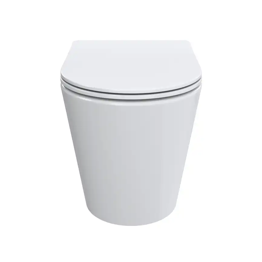 Унитаз приставной BelBagno FLAY-TOR BB1003CB-TOR/SC безободковый с сиденьем и смывом TORNADO фото 5