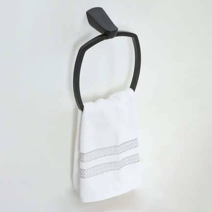 Полотенцедержатель AVS Neo, черный, кольцо фото 2