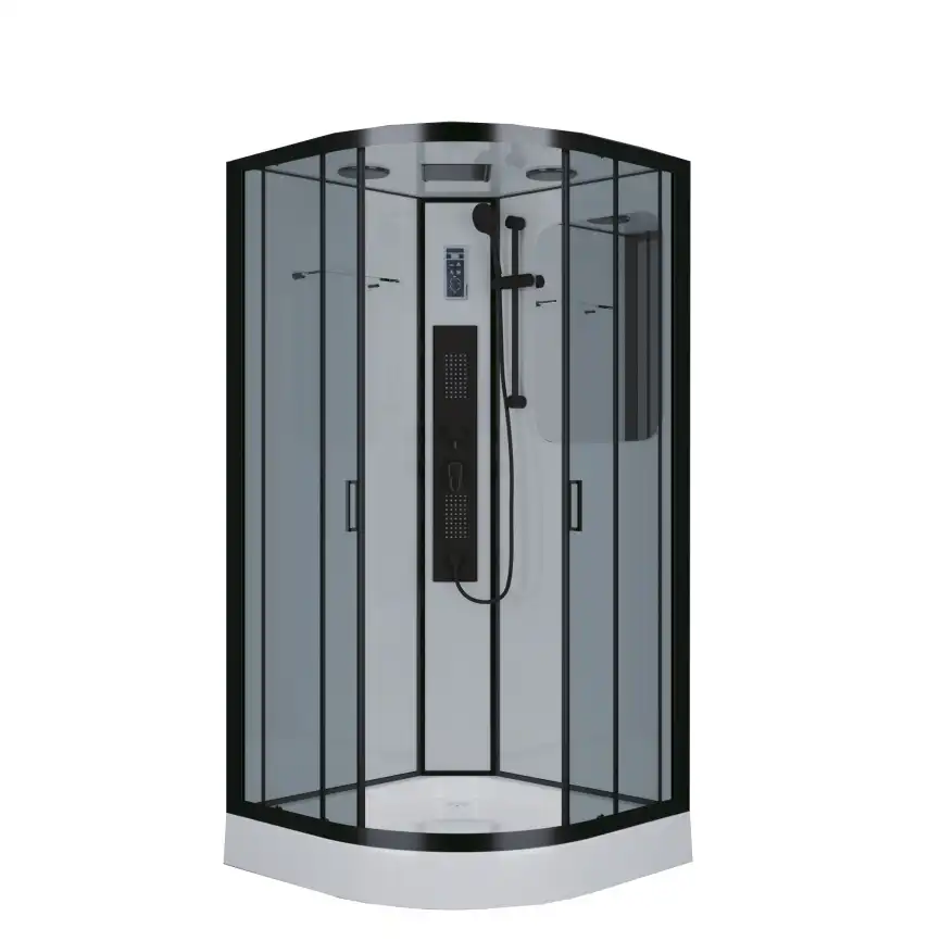 Душевая кабина Niagara Premium 90х90х210 NG-6901-01GBLACK низкий поддон, с гидромассажем фото 1
