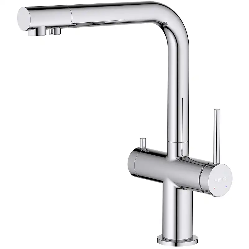 Смеситель для кухни Aquatek Европа AQ1385CR с подключением к фильтру с питьевой водой, Хром фото 1