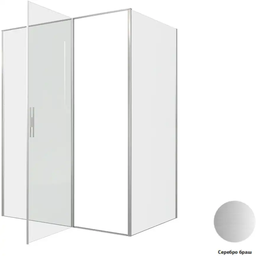 Душевой уголок Allen Brau Priority 160x100 3.31038.BA + 3.31047.BA серебро браш фото 5