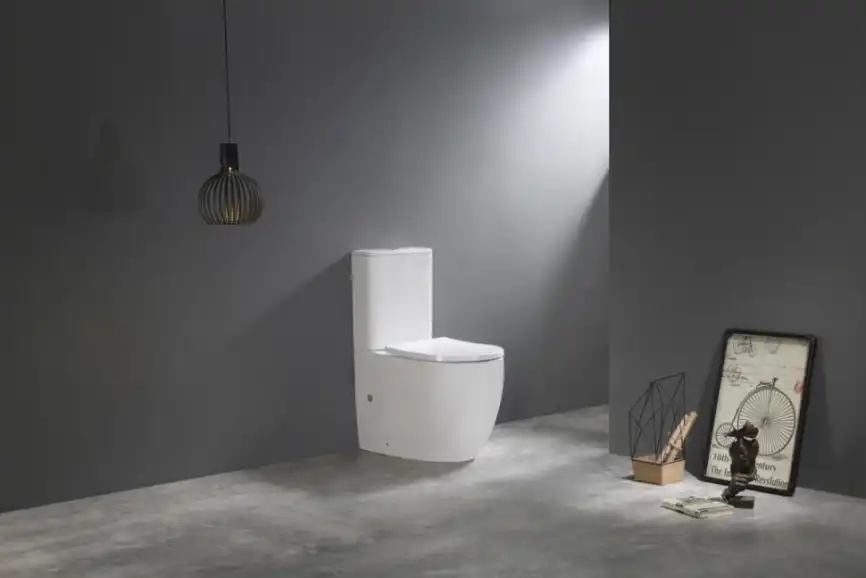 Унитаз-компакт CeramaLux TR2177 Tornado смыв торнадо, безободковый, Белый фото 2