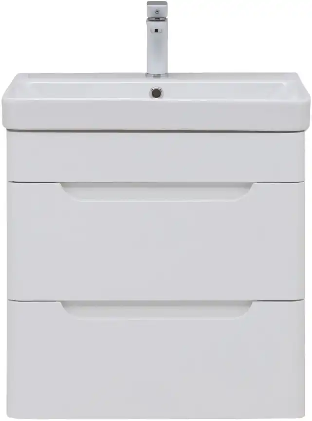 Тумба под раковину Aquanet София 60 белый глянец (2 ящика) 288905 фото 8