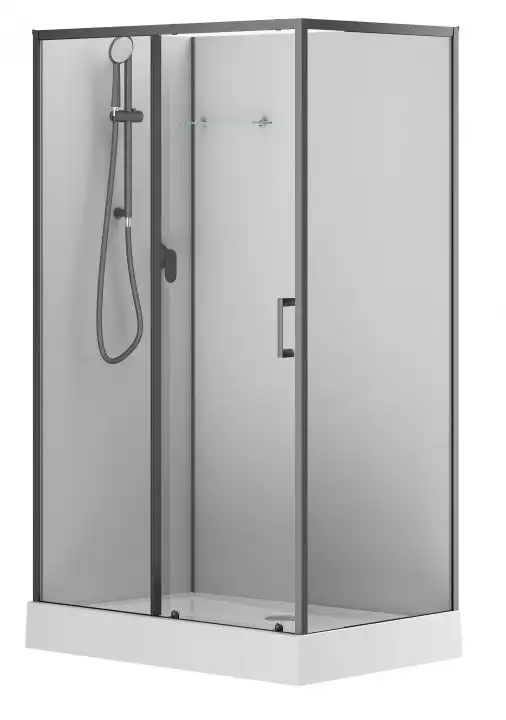 Душевая кабина Aquanet Passion EVO 120L Black 120x80 фото 1