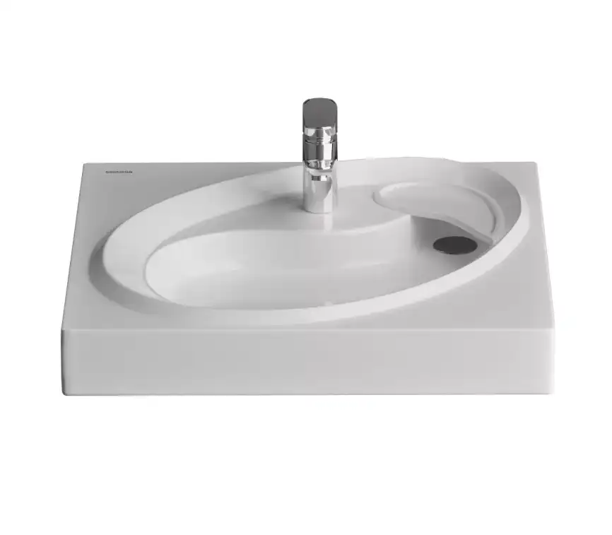 Раковина Grossman Alvaro 60 на стиральную машину, белая фото 3