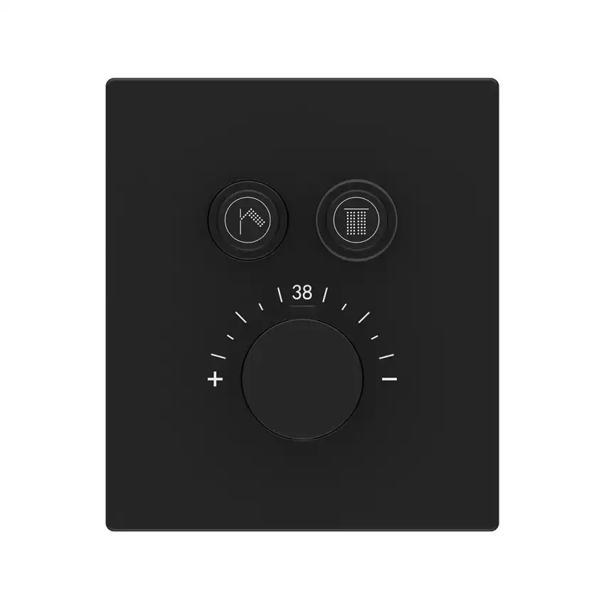 Смеситель для душа Vincea VSCV-321TMB встраиваемый  двухфункциональный, термостатический, черный фото 5