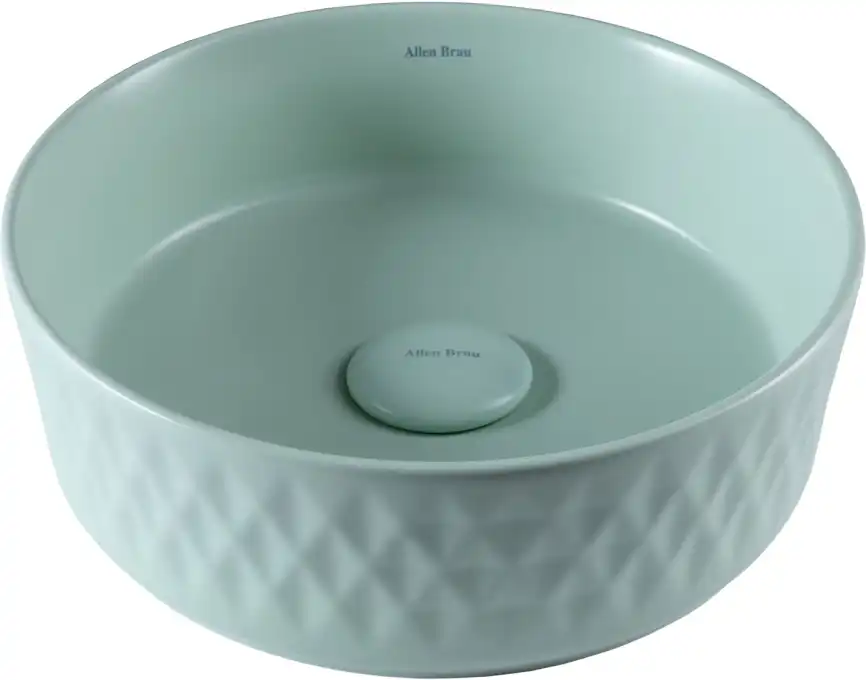 Раковина накладная Allen Brau Fantasy 36х36х12 4.11033.MT, Зеленая матовая фото 1