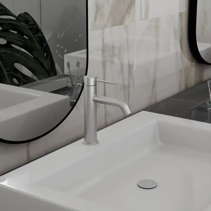 Смеситель для раковины Vincea City VBF-2C1BN однорычажный, сатин фото 1