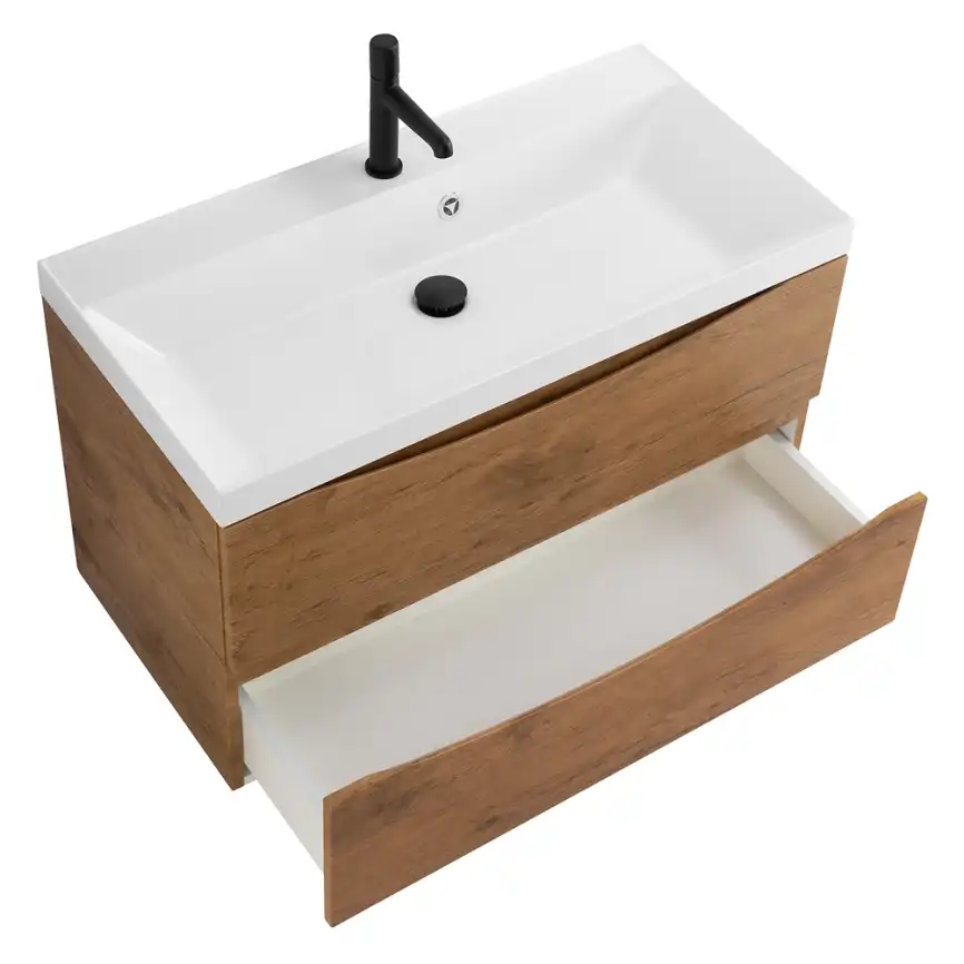 Тумба под раковину BelBagno MARINO-1000-2C-SO-RN-P подвесная Rovere Nature фото 4