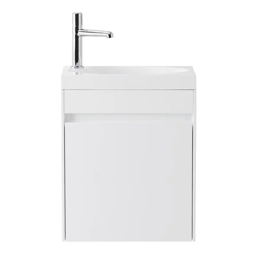 Тумба под раковину BelBagno PIETRA MINI-400-1A-SO-BL-R подвесная Bianco Lucido фото 1