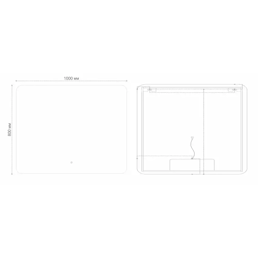 Зеркало Grossman ELEGANS-норма 100х80 1710080 с подстветкой, сенсорный выключатель, с подогревом фото 3