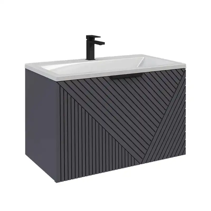 Тумба под раковину Grossman Блисс 70 подвесная, графит матовый (107053) фото 1