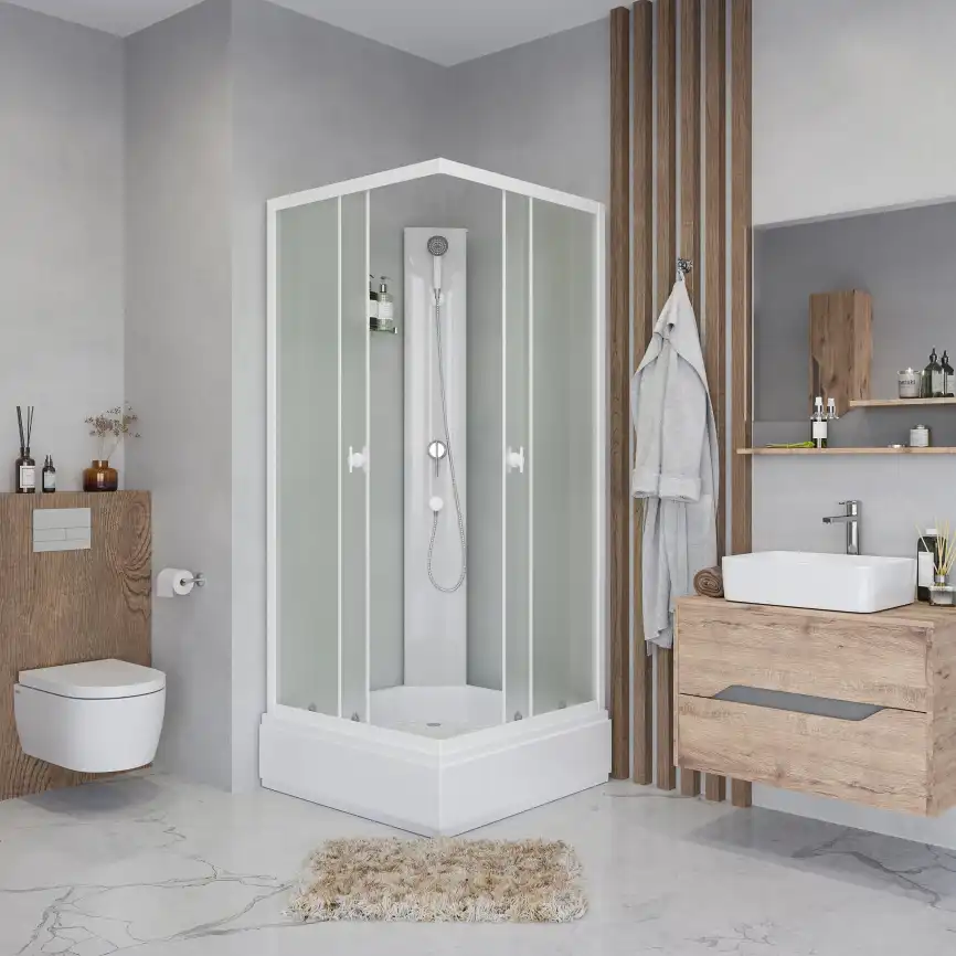 Душевая кабина Niagara Promo 80х80х200 P80/26Q/MT/BK средний поддон, без гидромассажа фото 3