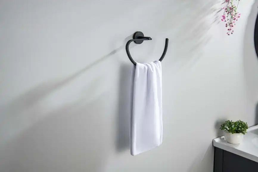 Держатель полотенец Aquatek Бетта AQ4621MB, Черный матовый фото 3