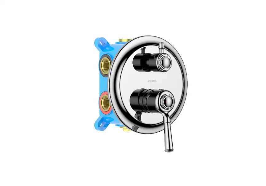 Смеситель для ванны с душем Aquatek Классик AQ1547CR встраиваемый, с внутренней частью, Хром фото 3