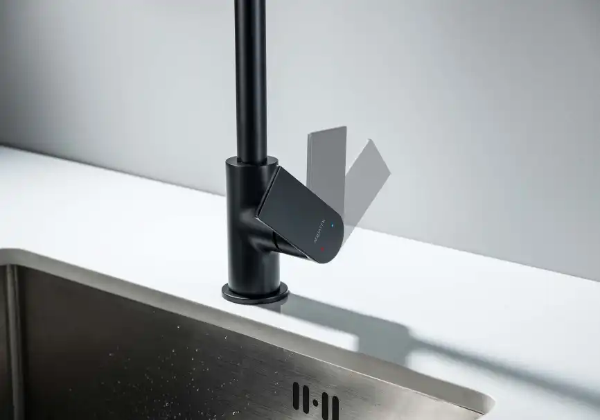 Смеситель для кухни Aquatek Лира AQ1480MB, Черный матовый фото 11