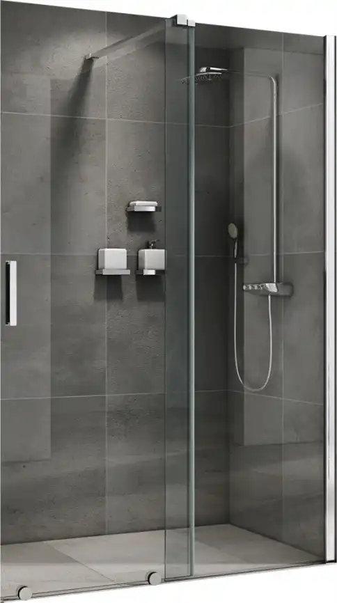 Душевая дверь Abber Komfort 120 см, AG90120, профиль Хром, стекло Прозрачное фото 1