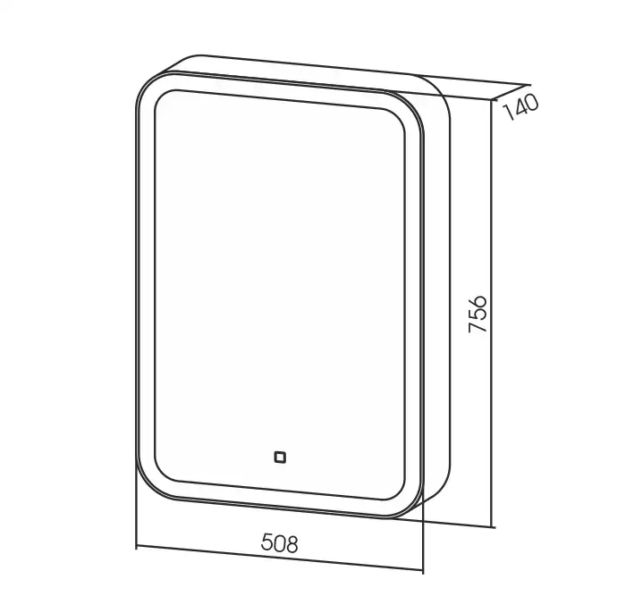 Зеркало-шкаф AZARIO Фиджи 50 508х756х140 c подсветкой и диммером (LED-00002362) фото 4