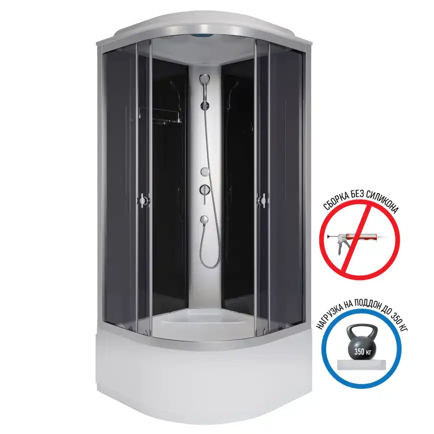 Душевая кабина Niagara Eco 80х80х215 E80/40/TN высокий поддон, без гидромассажа фото 1