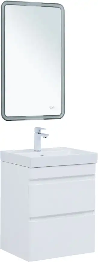 Тумба под раковину Aquanet Слим 50 белый сатин, 346046 фото 7