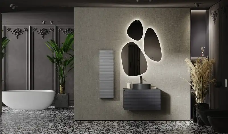 Тумба под раковину Jorno STONE 80 Stn.01.80/P/A/JR Серый антрацит фото 4