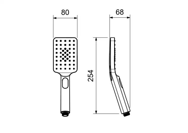 Душевая лейка Aquatek ЛИРА AQ2005MB, Черный матовый фото 2