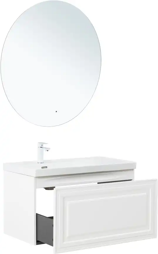 Тумба под раковину Aquanet Агата 90 белый сатин, 345482 фото 14