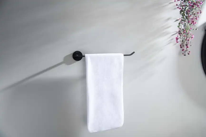 Держатель полотенец Aquatek Бетта AQ4619MB, Черный матовый фото 3