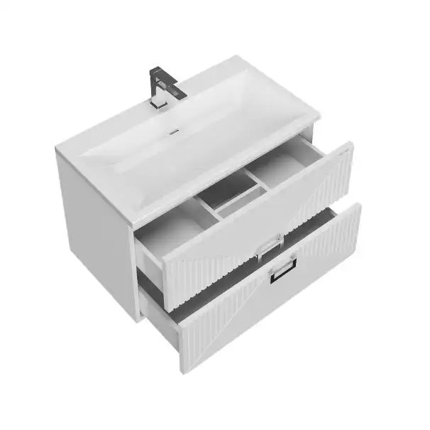 Тумба под раковину Grossman Луксор 60 подвесная, белая матовая (106054) фото 3