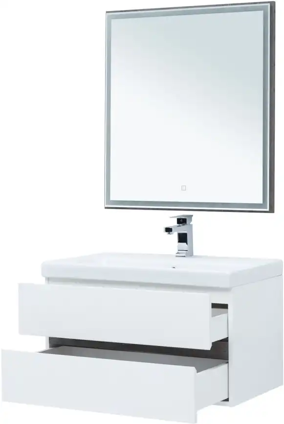 Тумба под раковину Aquanet Беркли 80 белый/дуб рошелье 254290 фото 6