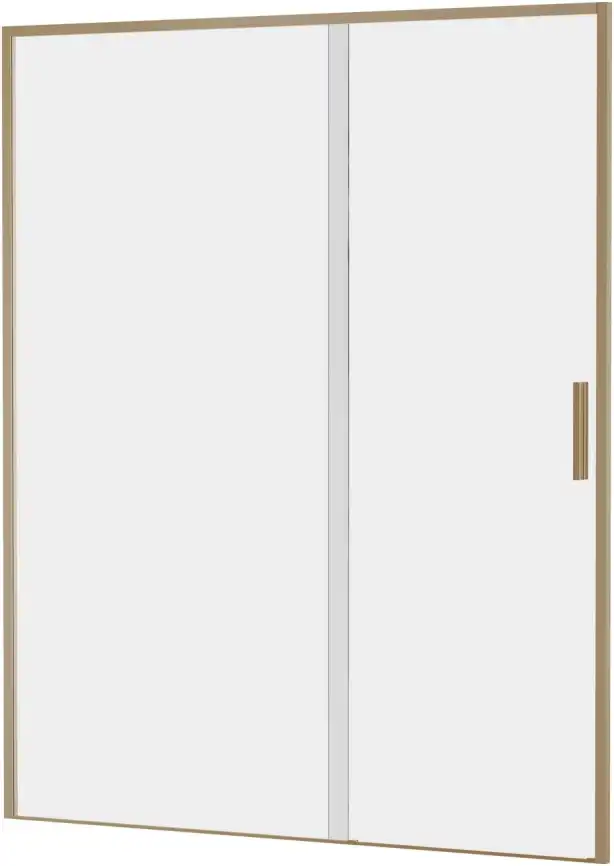 Душевая дверь Aquanet Pleasure Evo 160 AE65-N160-GBT профиль золото-никель браш, прозрачное стекло фото 1