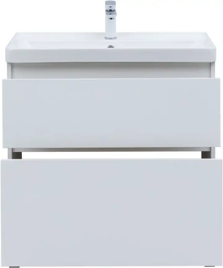 Тумба под раковину Aquanet Вега 80 напольная, белый глянец, 344123 фото 7