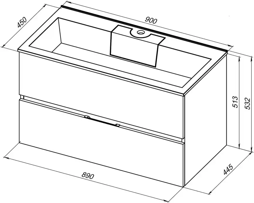 Тумба под раковину Aquanet Алвита 90 серый антрацит 240111 фото 2