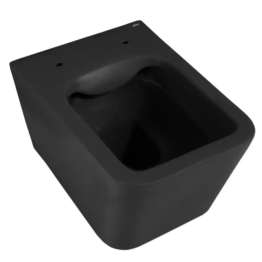 Подвесной унитаз ABBER Rechteck AC1201MB черный матовый, безободковый, с сиденьем микролифт фото 8