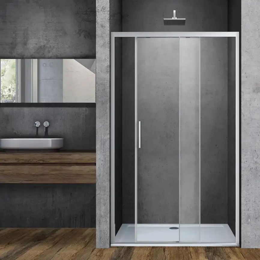 Душевая дверь Vincea SOFT 140 см, VDS-3SO140CL, профиль Хром, стекло Прозрачное фото 1