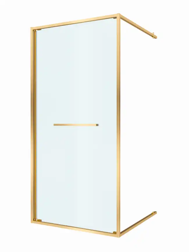 Душевая дверь CEZARES LUX-B-FS-1-90-C-BORO прозрачное стекло, профиль Брашированное золото фото 9
