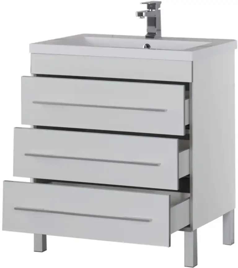 Тумба под раковину Aquanet Верона 75 белый (напольная 3 ящика) 178254 фото 6