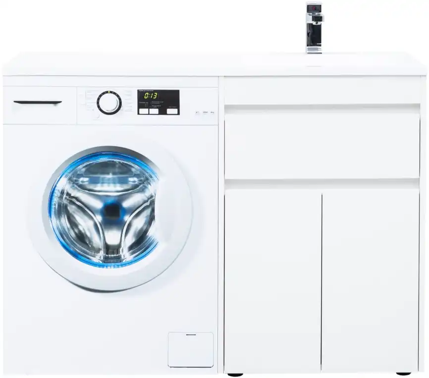 Тумба под раковину Aquanet Токио 120/58 белый (напольная, 1 ящик, 2 дверцы) 237745 фото 8