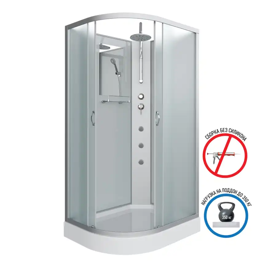 Душевая кабина Niagara Classic 120х80х210 NG-3312-14RBKTG низкий поддон, с гидромассажем, 33121423RBKTG фото 1