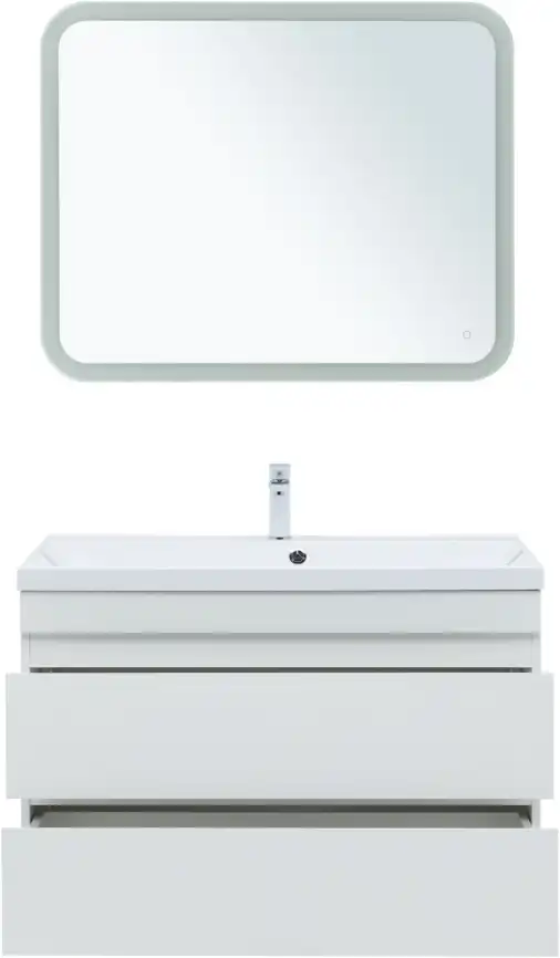 Тумба под раковину Aquanet Нота New 100 белый глянец 335420 фото 8