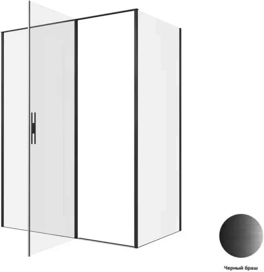 Душевой уголок Allen Brau Priority 160x90 3.31039.BBA + 3.31045.BBA черный браш фото 5