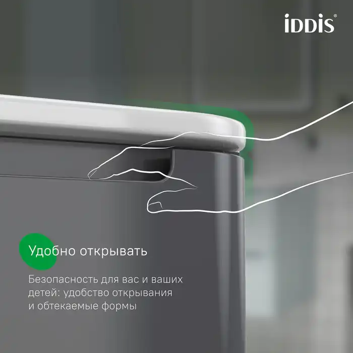 Тумба с раковиной IDDIS Edifice 100, подвесная, Темно-серый, EDI10D0i95K фото 6