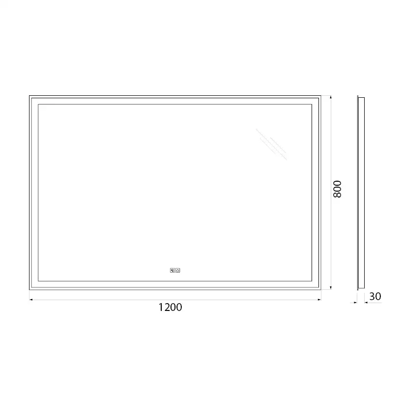 Зеркало BelBagno SPC-GRT-1200-800-LED-TCH-PHONE фото 9